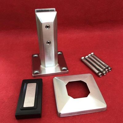 Прочные бескаркасные стеклянные балюстрадные крепления, квадратные стеклянные шпиндели из нержавеющей стали