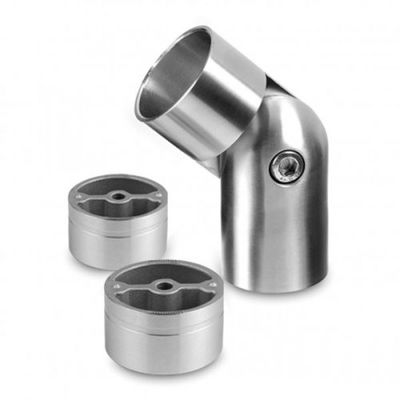 SS 304 316 Conector de codo ajustable / flexible para barandillas de balcón de madera