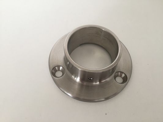 Stainless Steel Wood Handrail Connectors , Floor Mount / Wall Mount Flange