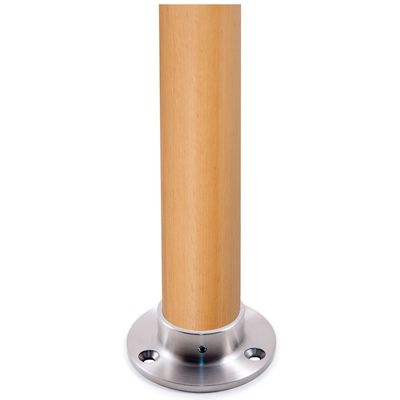 Stainless Steel Wood Handrail Connectors , Floor Mount / Wall Mount Flange