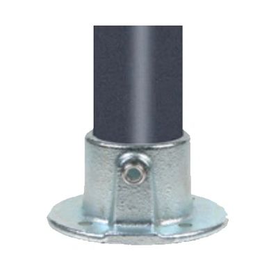 Настенная пластина для поручня из оцинкованного ковкого чугуна с четырьмя потайными отверстиями