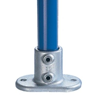 Настенная пластина для поручня из оцинкованного ковкого чугуна с четырьмя потайными отверстиями