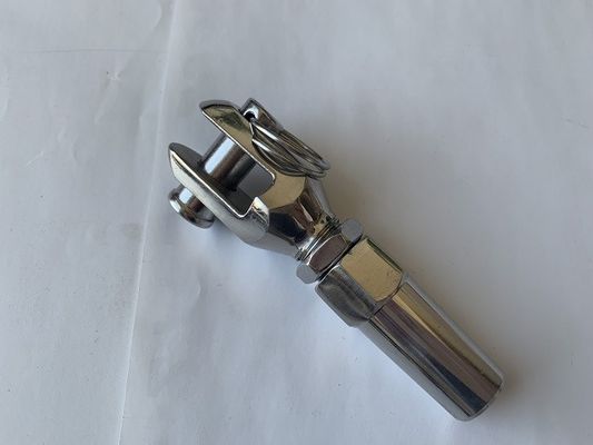 Terminal de horquilla sin engarzar para sistemas de barandillas de cable de acero inoxidable resistentes a la corrosión