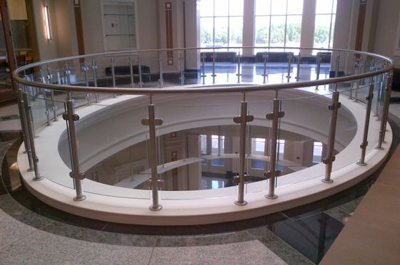 Brushed / Polished Stainless Steel Balustrade Posts 316 Marine Grade