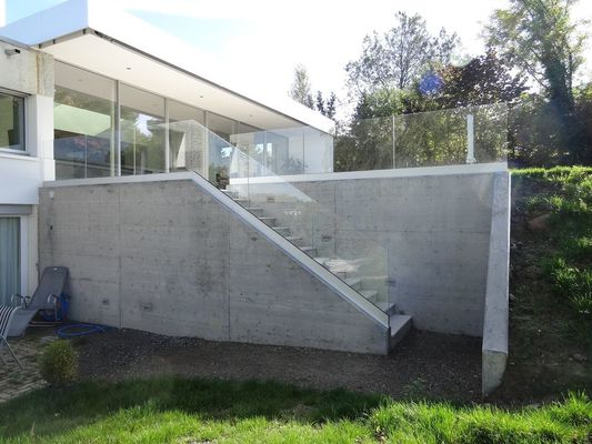 Floor Mounted Frameless Balustrade System Safety Fence With Glass Clamp