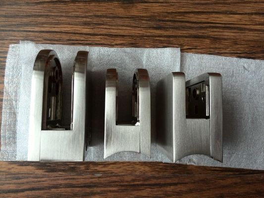 Satin 12.76mm 45*63mm Stainless Steel Glass Brackets