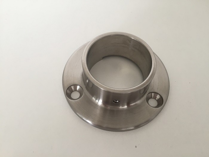 Stainless Steel Wood Handrail Connectors , Floor Mount / Wall Mount Flange