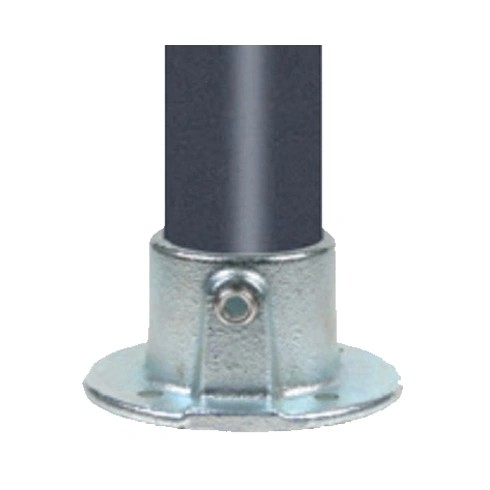 Настенная пластина для поручня из оцинкованного ковкого чугуна с четырьмя потайными отверстиями