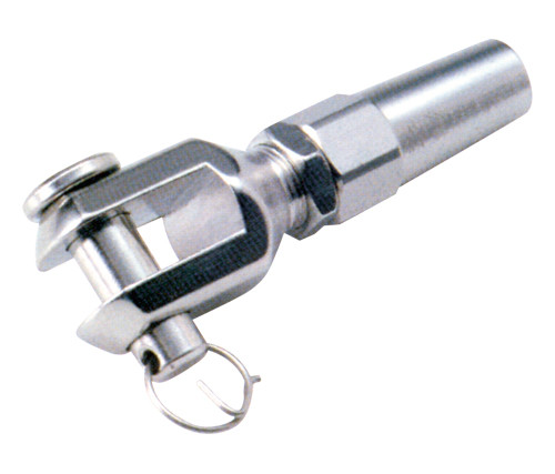 Terminal de horquilla sin engarzar para sistemas de barandillas de cable de acero inoxidable resistentes a la corrosión